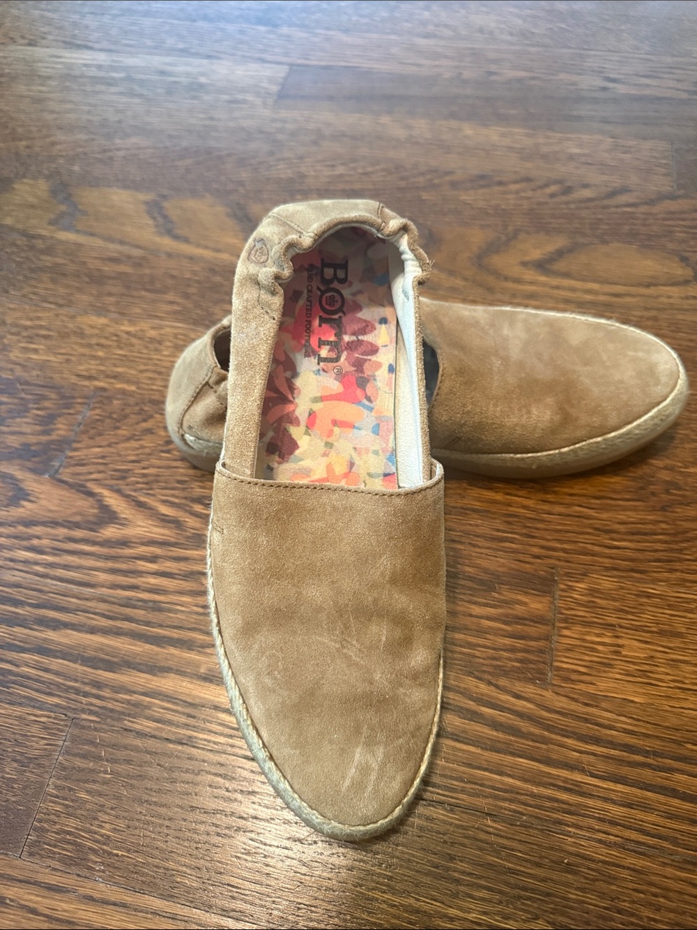 Born espadrille style slip ons